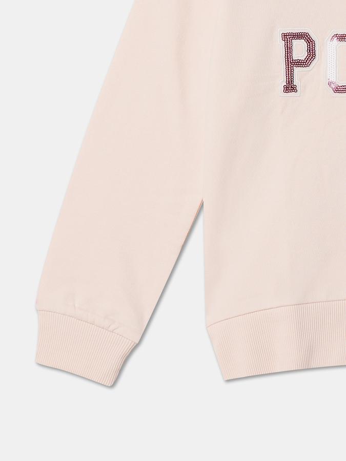 Girl Regular Fit Typographic Print Sweatshirt image number 3