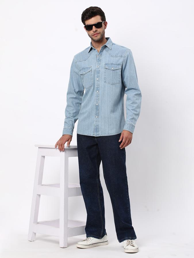 Men Regular Fit Shirt with Flap Pockets image number 1