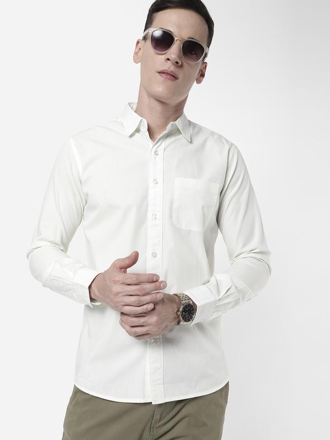 R&B White Men Casual Shirts