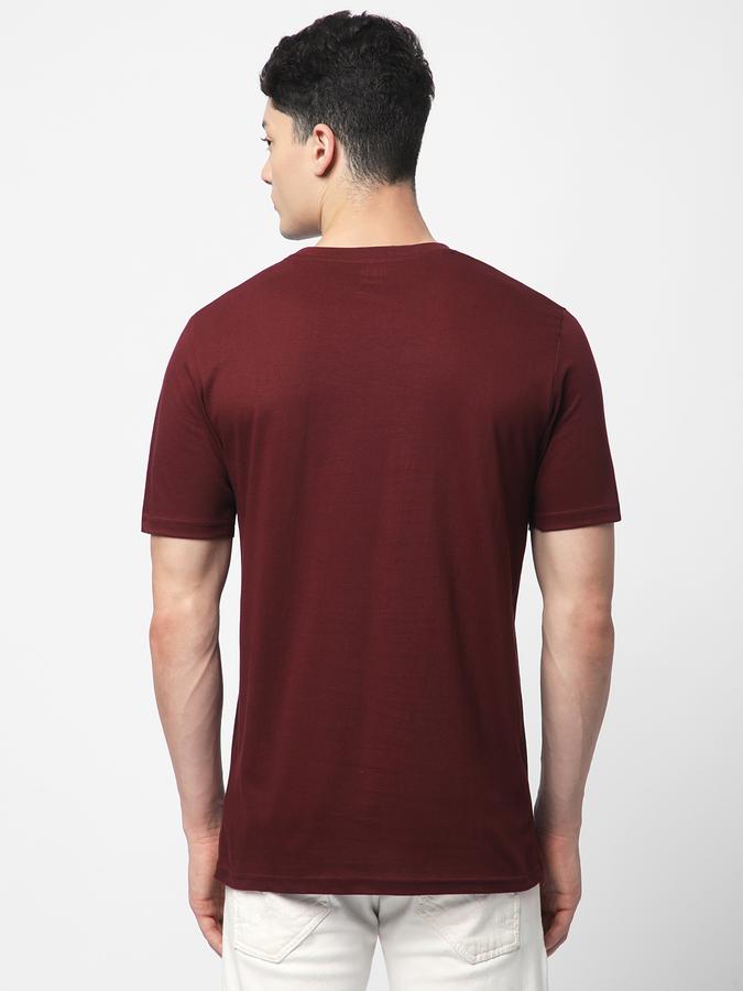 R&B MEN'S Solid T-Shirt with Crew Neck and Short Sleeves image number 2