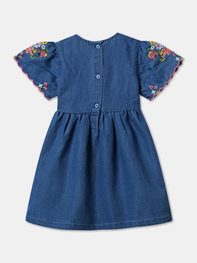 Baby Girls Midi/Knee Length Casual Dress Short Sleeve image number 1