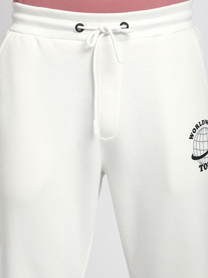 Men Polycotton Regular Fit Drawstring Waist Cuffed Hem Trackpants