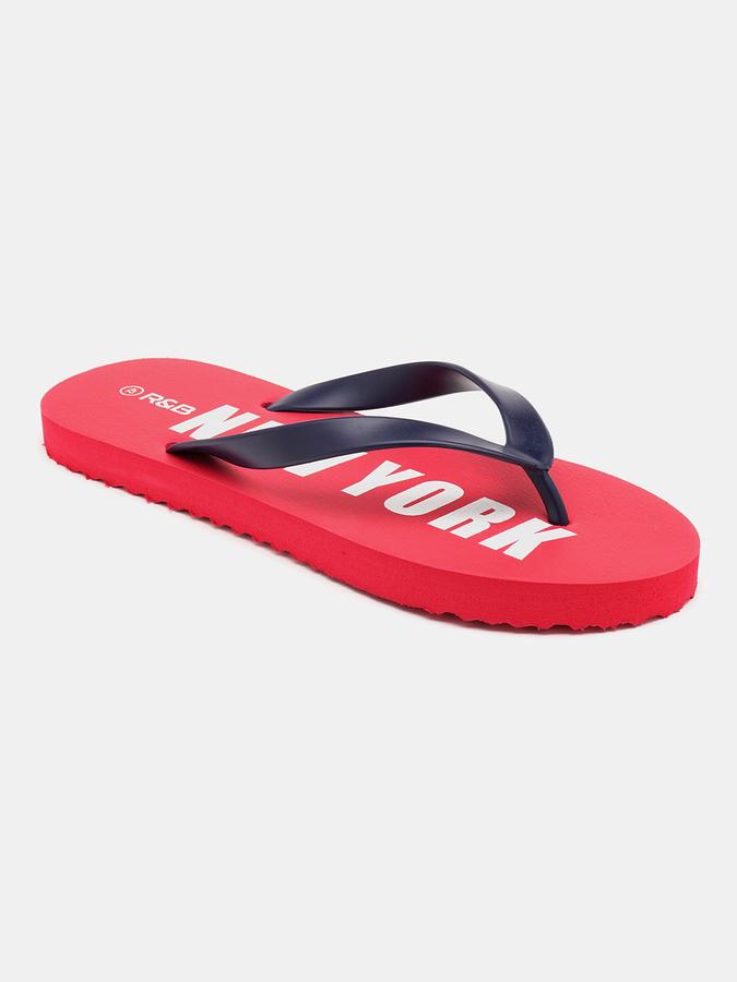 Men Typographic Print Thong-Style Flip-Flops image number 2