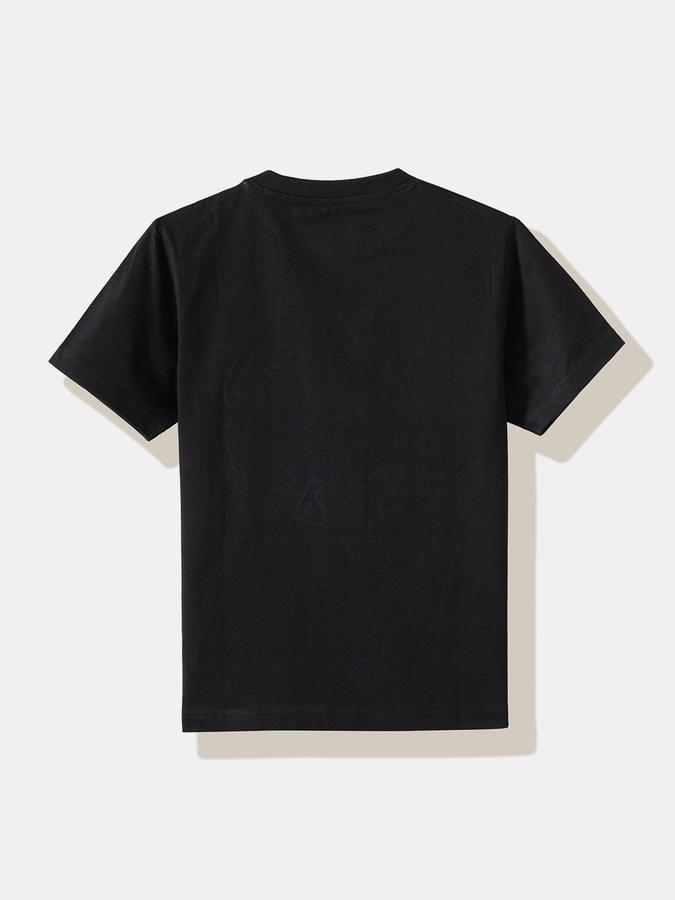 Boys Cotton Regular Fit Crew Neck Graphic T-shirt