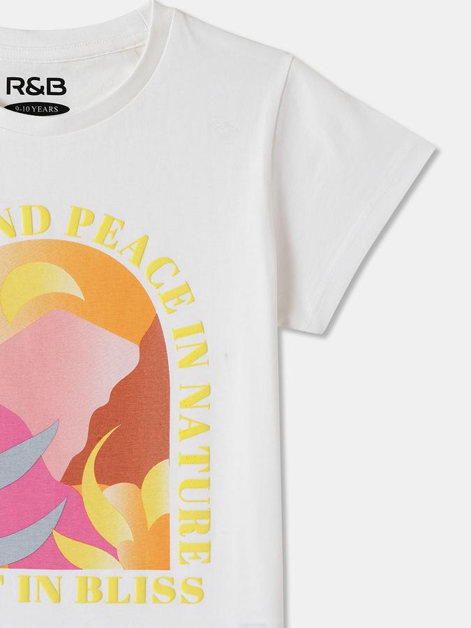 Printed T-Shirt with Crew Neck and Short Sleeves image number 2