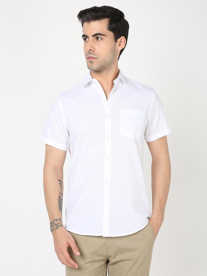 Men Regular Fit Pure Cotton Shirt with Cutaway Collar image number 0
