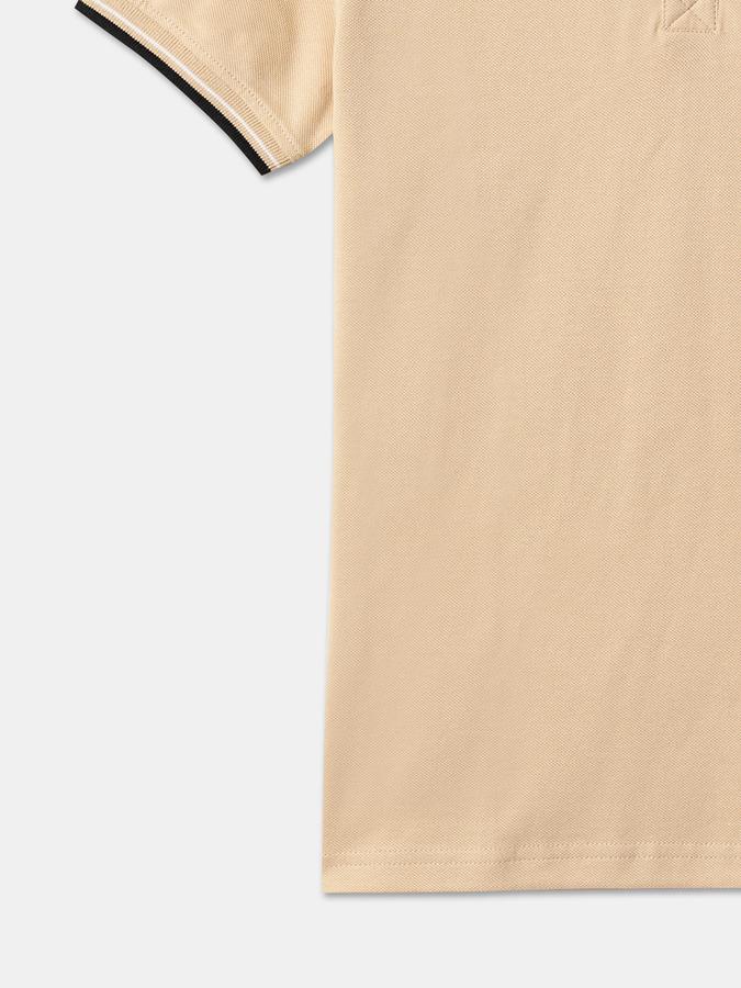 Boys Typographic Print Relaxed Fit Polo T-Shirt image number 3
