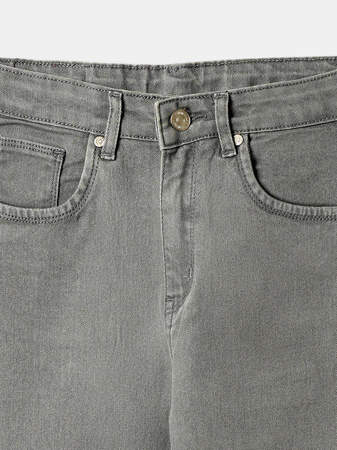 Boys Denim Relaxed Fit Button Waist Clean Look Jeans