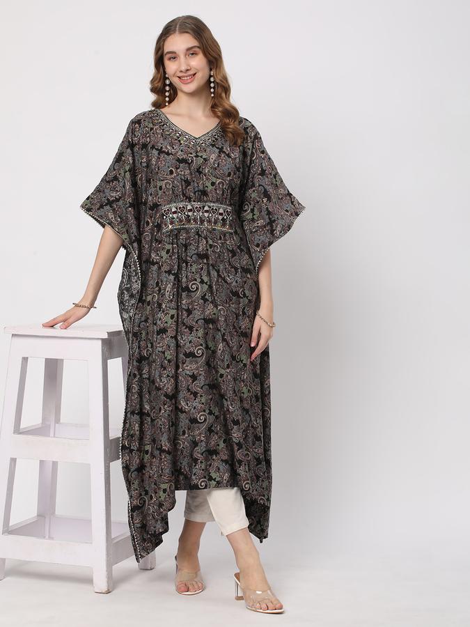Women V-Neck Straight Kurta image number 1