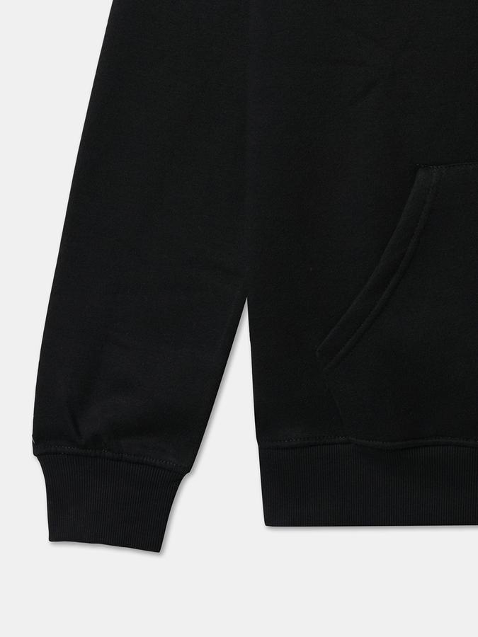 Men Fleece Regular Fit Hooded Graphic Sweatshirt