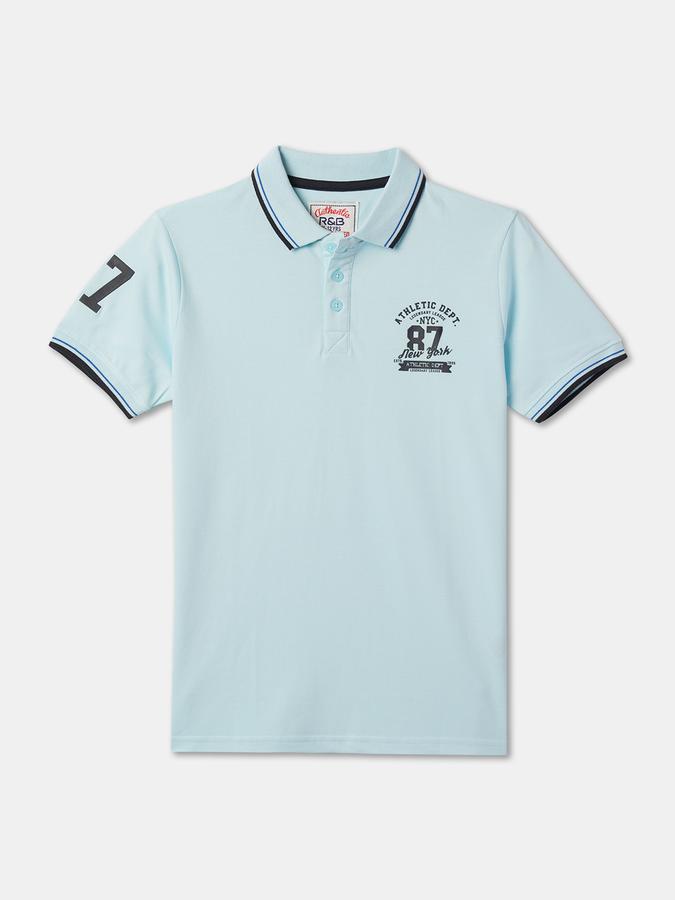 Boys Regular Fit Short Sleeve Polo Collar T-Shirt