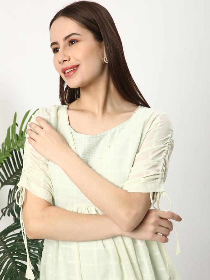 Women Poly Cotton Solid Kurta And Pants Set