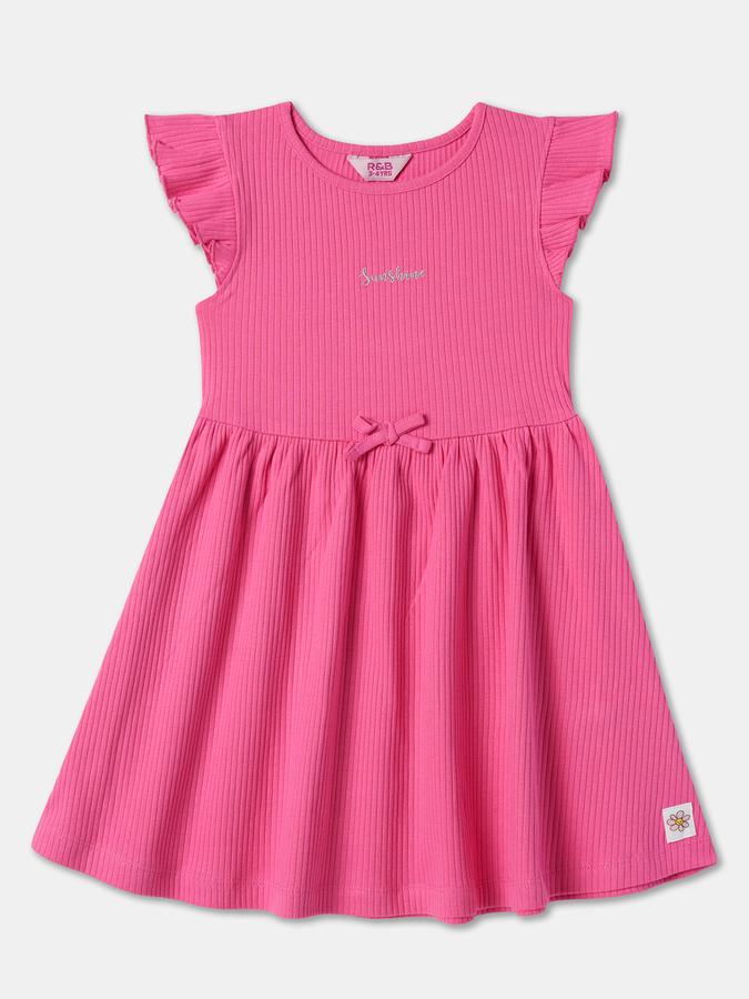 Girls Ribbed A-Line Dress image number 0