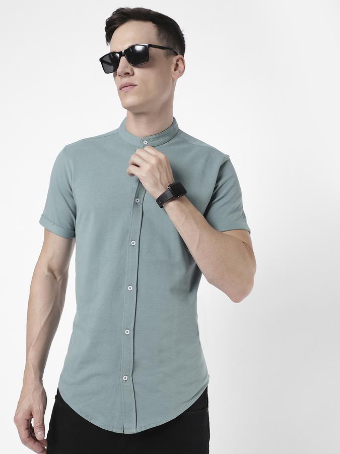 R&B Men Green Casual Shirts image number 0