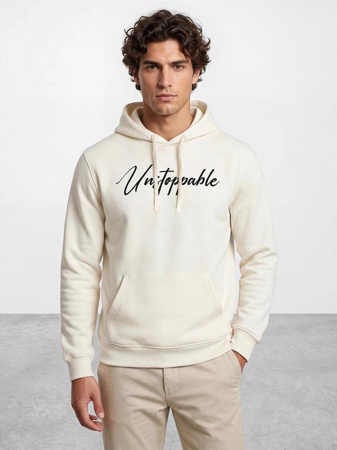R&B White Blended Printed Men Sweatshirts