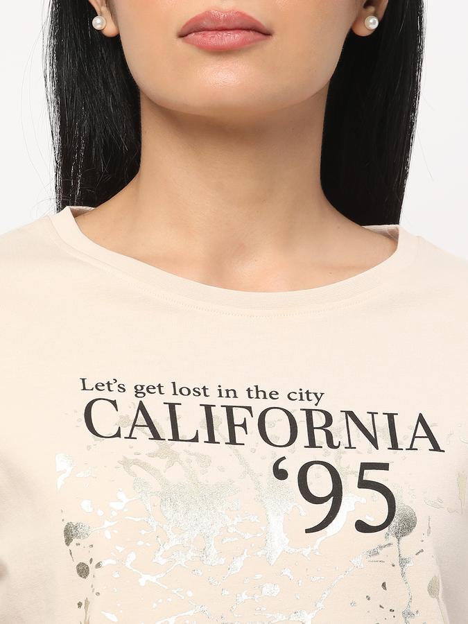 Women Typographic Print Relaxed Fit Top image number 3