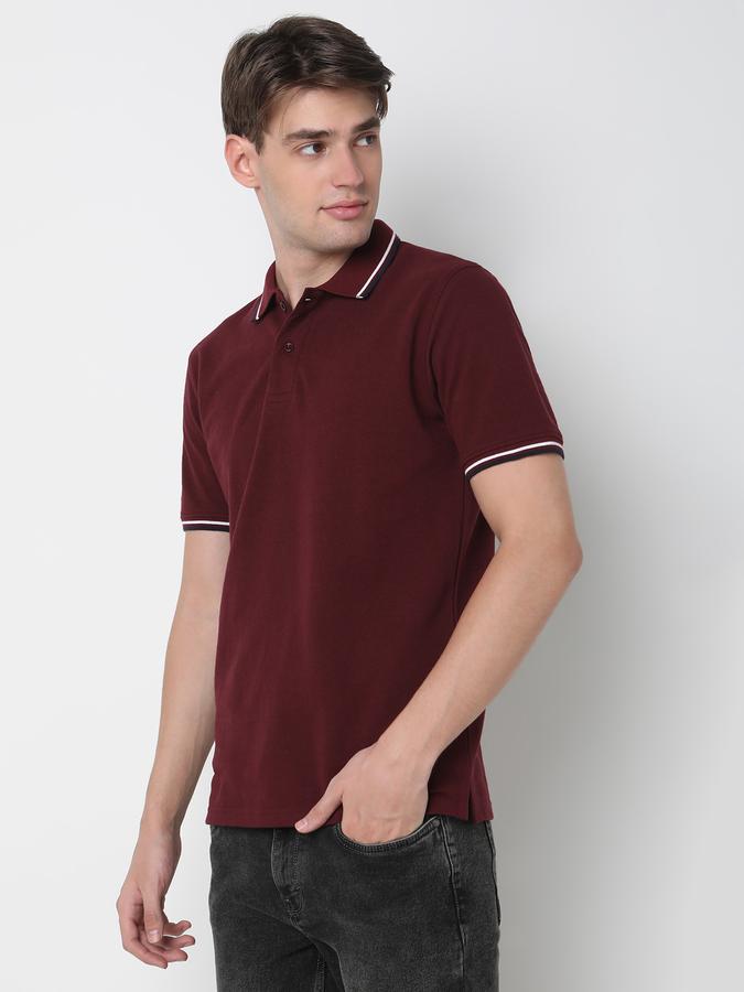 Men Regular Fit Polo T-Shirt with Short Sleeves image number 1