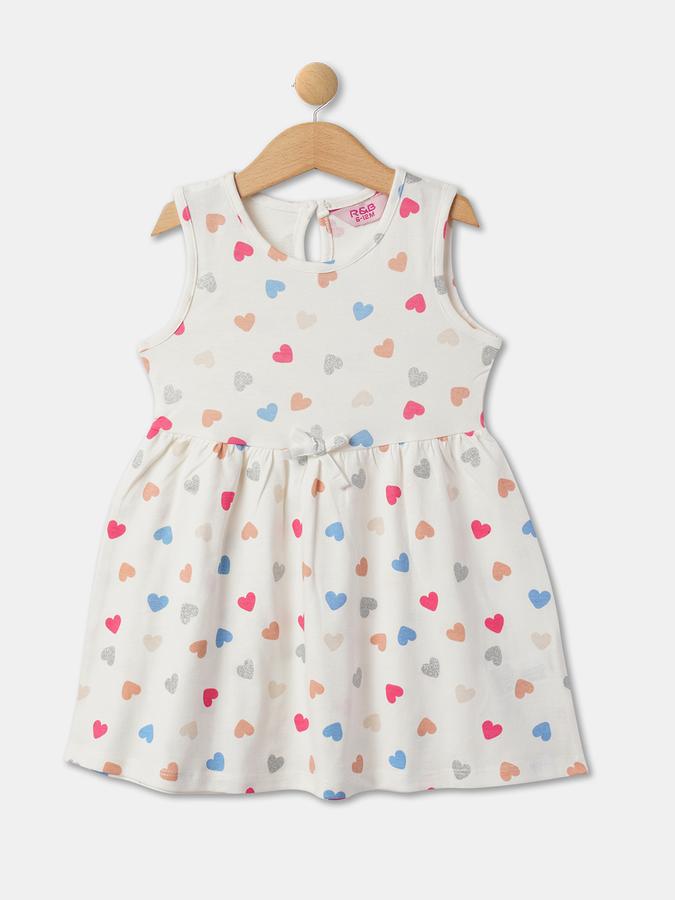Girls Micro Print A-Line Dress image number 0