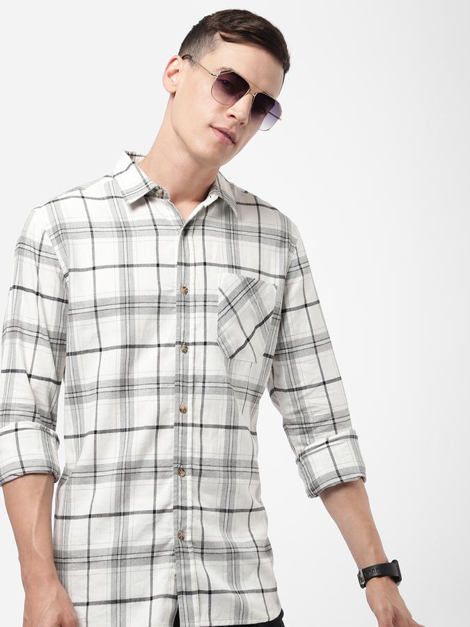 R&B White Men Casual Shirts