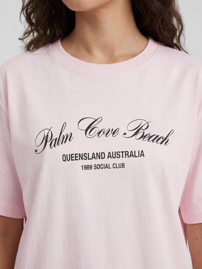 R&B Pink Graphic Print Women Round Neck Regular Fit Short Sleeves T-Shirt 