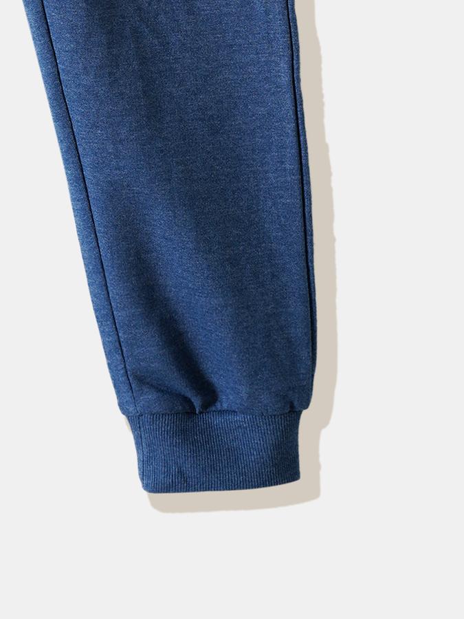 Boys Cotton Regular Fit Drawstring Waist Cuffed Hem Joggers