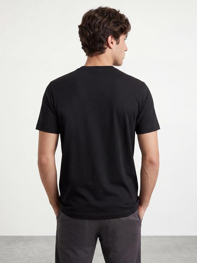 R&B Black Men Printed Short Sleeves Tshirt
