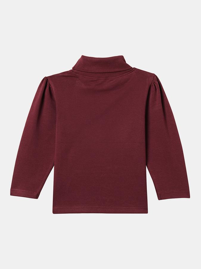 Girls Regular Fit Long Sleeve Turtleneck Top