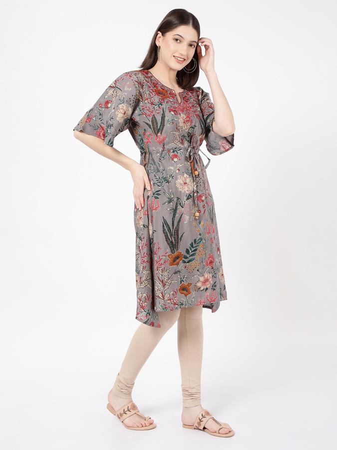 R&B Women's Grey Printed Dress
