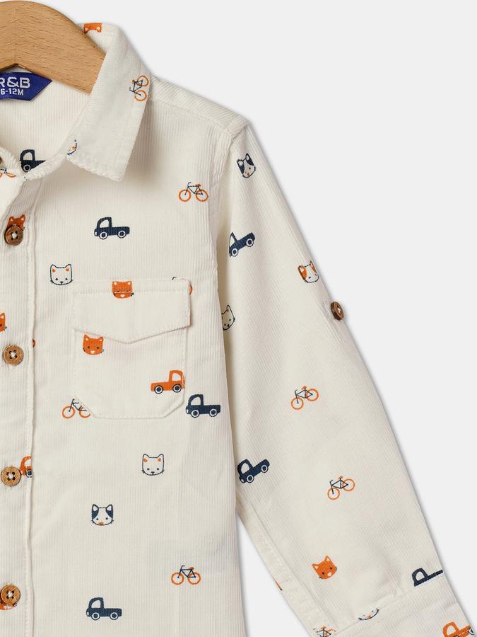 Boys Graphic Print Full-Sleeve Shirt image number 2