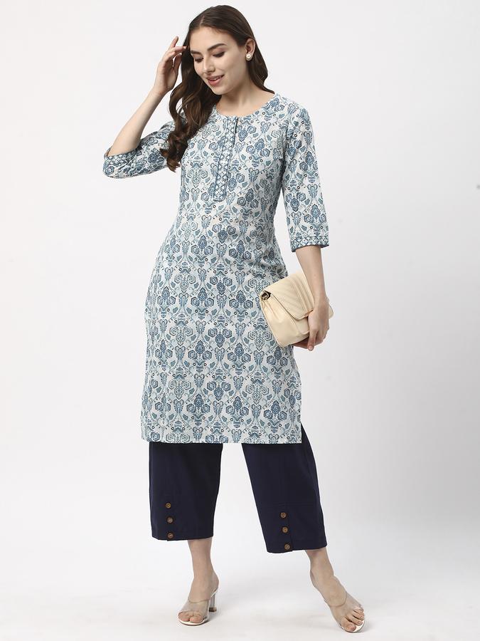 Women Printed Round Neck Kurtas image number 1