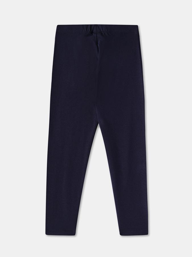 Girls Solid Full Length Mid Rise Legging