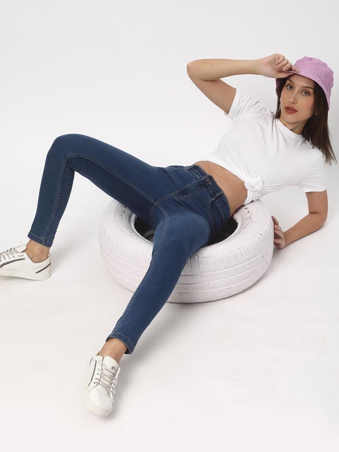 Women Cotton Regular Fit Crew Neck Solid T-shirt