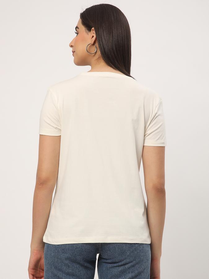 Women Cotton Regular Fit Crew Neck Graphic T-shirt