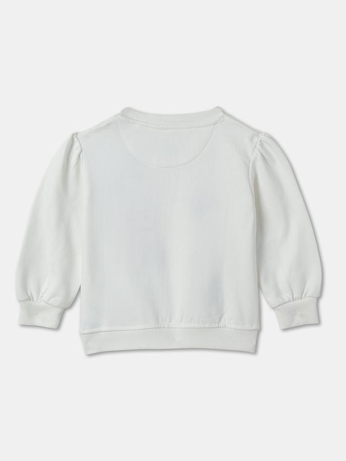 Girls Floral Regular Fit Full Sleeve Crew Neck SweaT-Shirt