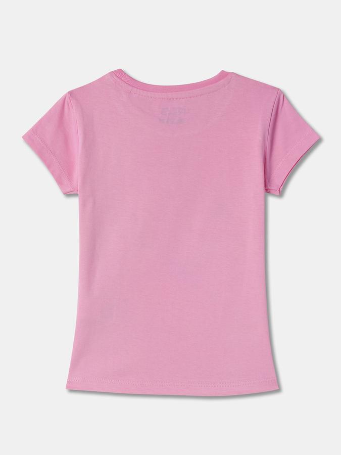 Girls Graphic Print Regular-Fit Round-Neck T-Shirt image number 1