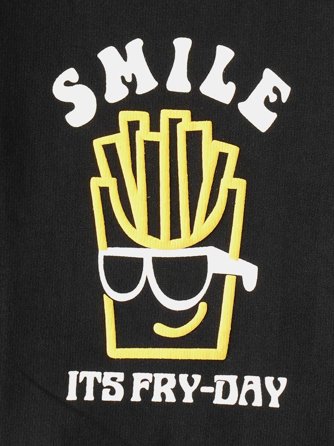 Boys Cotton Blend Relaxed Fit Crew Neck Graphic Sweatshirt