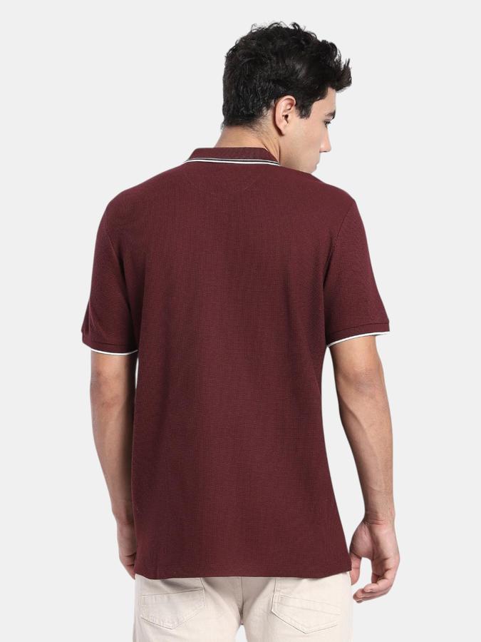 R&B Brown Solid Men Short Sleeve Polo T-shirt