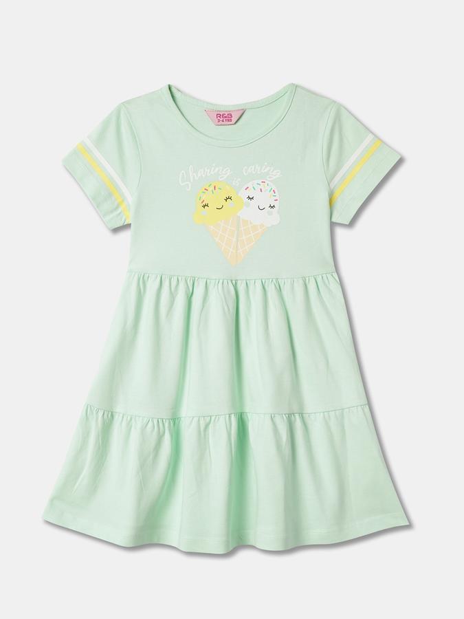 Girls Graphic Print A-Line Dress
