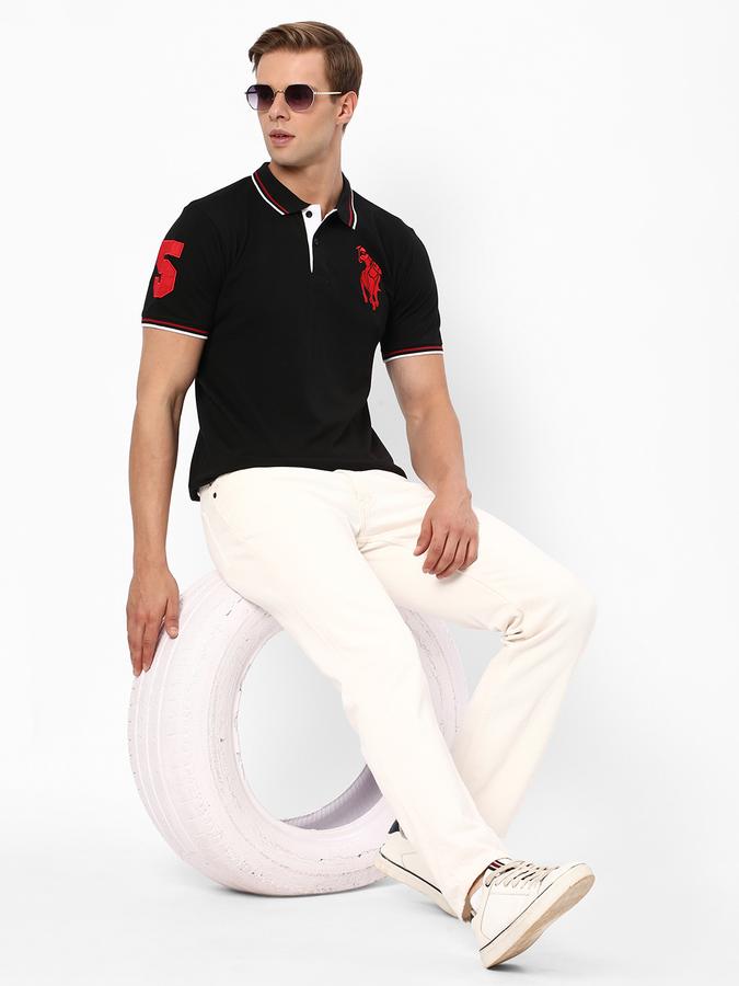R&B Men's Chest & Sleeve Embroidered Polo image number 1