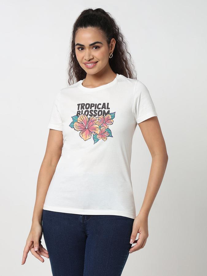 R&B Graphic Print Women Round Neck T-Shirt  image number 1
