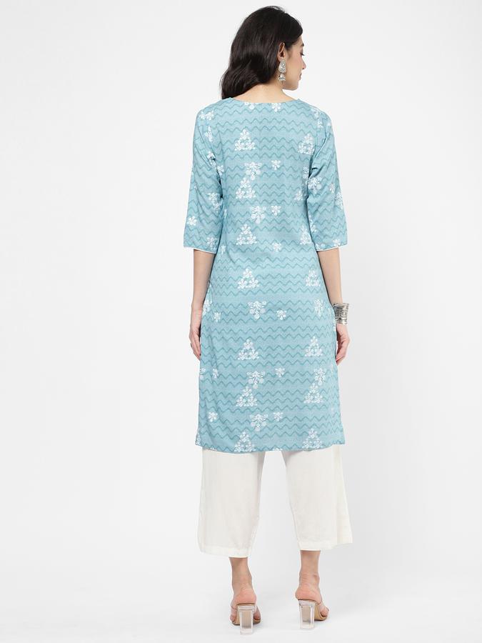 R&B Women Blue Kurtas image number 2