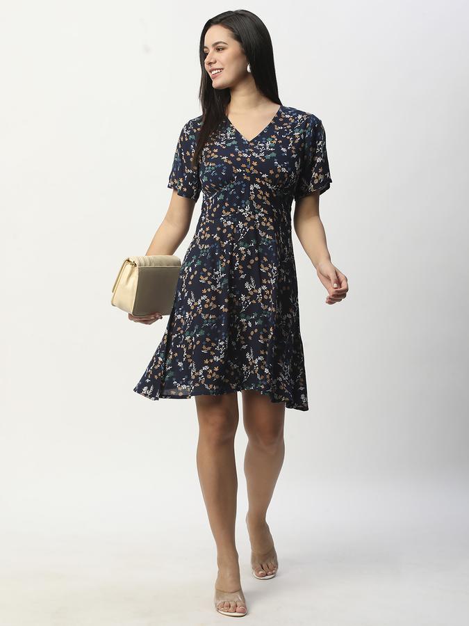Women Floral Print A-Line Dress image number 1