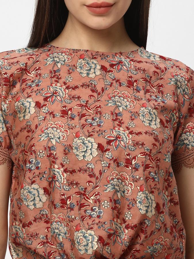 Women Floral Print Top image number 3