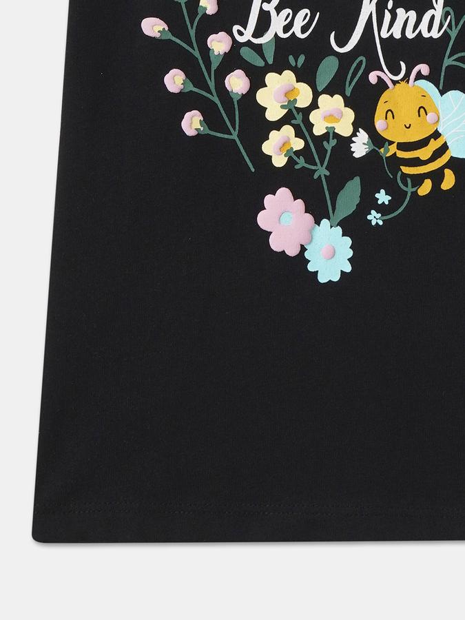 Girls Graphic Regular Fit Short Sleeve Crew Neck T-Shirt