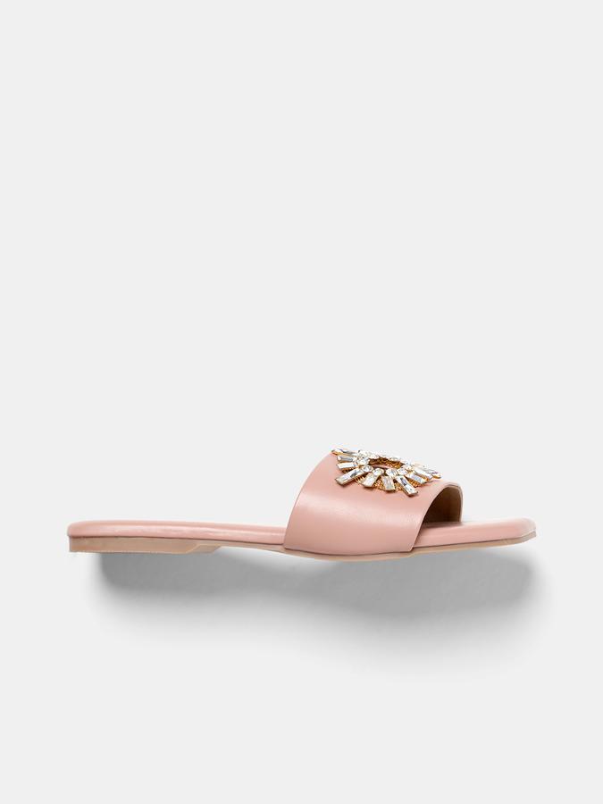 R&B Women Pink Flat Sandals image number 1