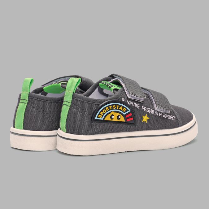 R&B Boy's Grey Printed Velcro Shoes image number 3