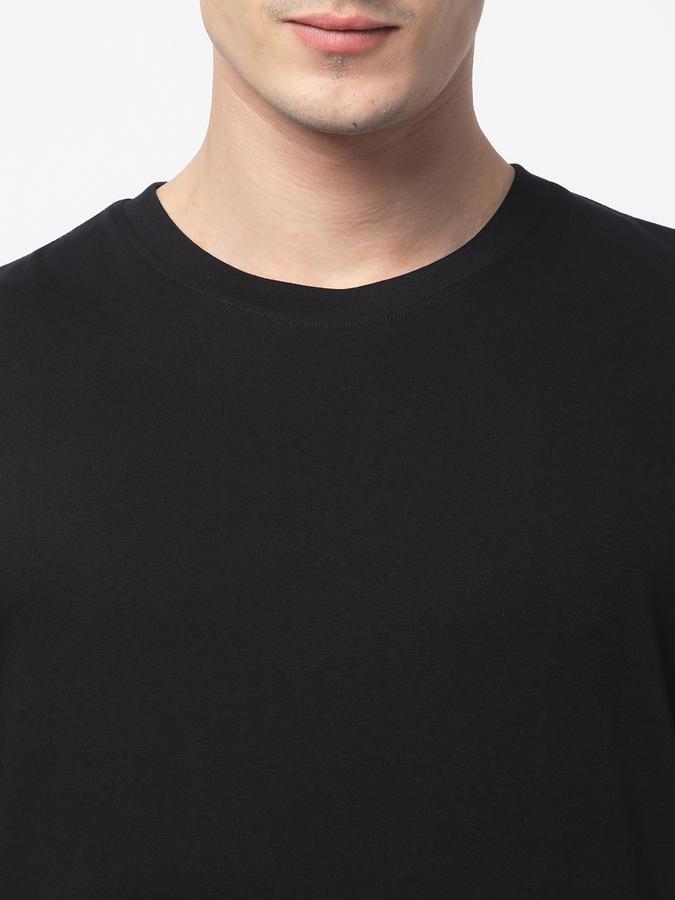R&B MEN'S Solid T-Shirt with Crew Neck and Short Sleeves image number 3