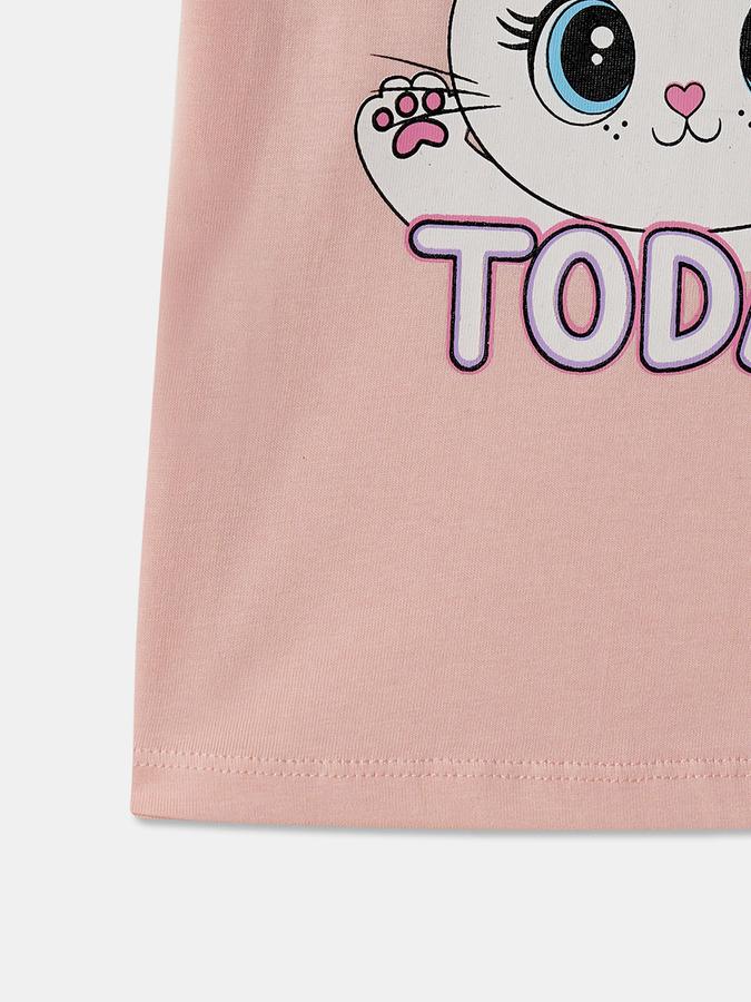 Baby Girls Graphic Print Pure Cotton Regular T Shirt image number 3