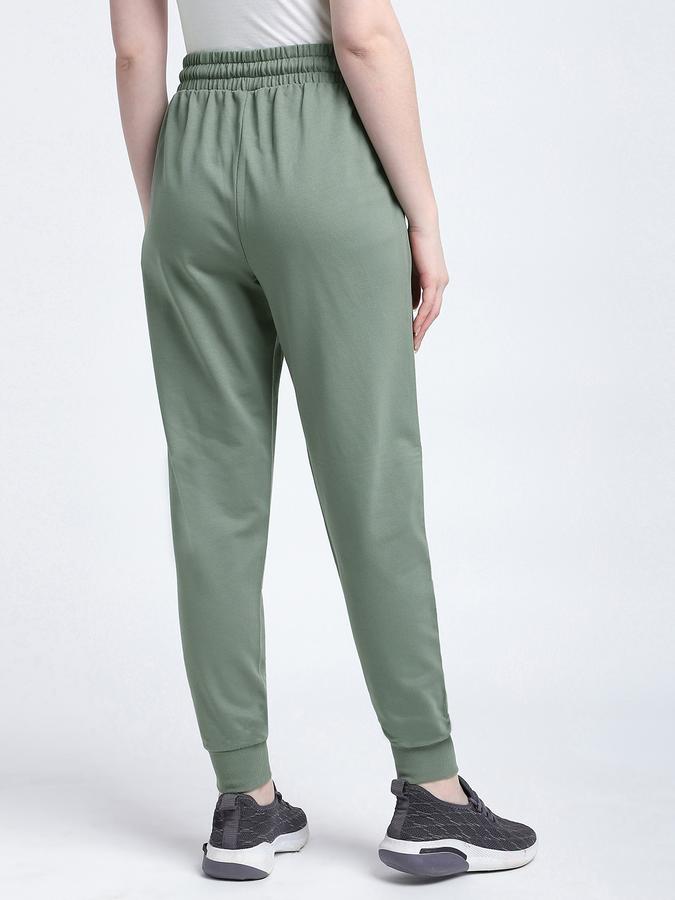 Women Cotton Regular Fit Drawstring Waist Solid Trackpants