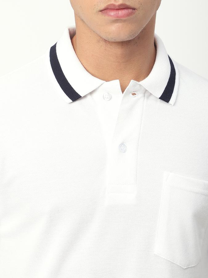 Men Polycotton Regular Fit Polo Neck Solid T-shirt